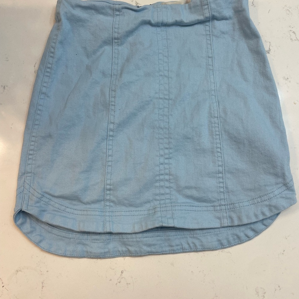 Altar’d State Light Blue Mini Skirt
